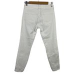 AMO White Twist Seam Midrise Sea Salt Ankle Skinny Jeans Size 26 Photo 6