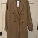 Camel Colored Women's Peacoat Medium Coat Jacket Tan Photo 0