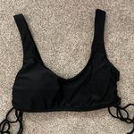 Hollister Swim Black Scoop Lace Up Side Tie Bikini Top, L Photo 0