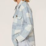 Madewell Blue Plaid Buffalo Check Boiled Wool Half Zip Pullover Size XS Photo 1
