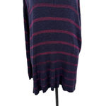 Free People  Shipping News Tunic‎ Sweater Navy Blue Stripe Size Small Photo 4