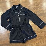 Victoria's Secret Victoria’s Secret Women's Black Satin Pajama romper, m Photo 0