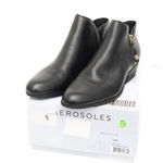 Aerosoles Collaroy Black Leather Ankle Booties Size 10M Photo 1