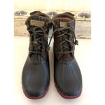 Sperry Duck Boots Womens Size 9.5 Plaid Wool Saltwater Gray Waterproof STS95922 Photo 3