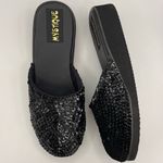 Mystique Boutique Mystique sequins slip-on black sandals Size 6 Photo 7
