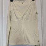 Halara NWT V Neck Long Sleeve Thermal Work Top - XS - Lily White Photo 1