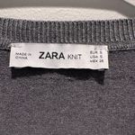 ZARA  Gray Pearl Embellished Cardigan Sweater Size Small Photo 2