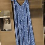 Reformation 💕💕 Baxley Dress ~ Sweetheart Neckline Eve Blue Floral Print 10 NWT Photo 9