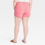 Universal Threads NWT Plus Size 26W Pink Denim High Rise Carpenter Shorts Jean Utility Pockets New Photo 1