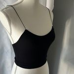 Streetwear Society  Sleek Black Spaghetti Strap Crop Top Photo 1