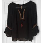 Raga Black embroidered boho blouse Photo 4