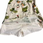 Abercrombie & Fitch NEW  Linen-Blend Button Skort in Tan Fruit Pattern Medium Photo 3
