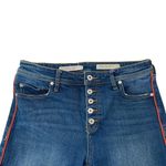 Anthropologie Pilcro Relaxed Straight Leg Jean Red Piping Button Fly size 29 Photo 2