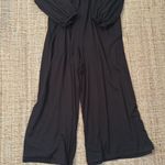 Hutch New Anthropologie  Black Jersey Knit Wide-Leg V-Neck Smocked Jumpsuit S NWT Photo 3