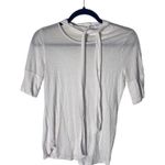 Frame SZ M white tie 3/4 sleeve top Photo 0