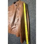 Jessica London Women's Brown 100% Leather Biker/Moto Jacket - Size 28 Plus Photo 6
