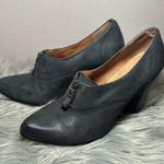 Anthropologie No. 704 B Dark Green Leather Block Heeled Pointed Toe Holt Booties Photo 3