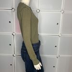 Ralph Lauren Vintage Olive Green Long Sleeve Henley Bodysuit Size Small Photo 4