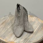 Beast Fashion  Gray Suede block heel booties Size 7.5 Photo 2
