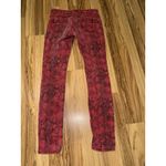 Hot Kiss  Skinny Lily‎ Red Black Snake Print Jeans Size 5 Photo 5