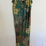 Moa Moa  Boho Green Print Maxi Dress Size Small Photo 2