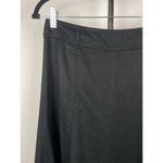 Ann Taylor Black Woven Swing Belt Loops Midi Skirt Size 2 Photo 4