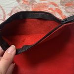 American Apparel Red leather carry all jewelry bag makeup purse clutch unisex design Photo 2