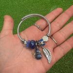 SheIn Disney Aladdin Blue and silver beaded charm bracelet Photo 1