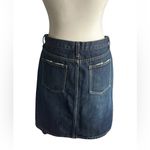 Earl Jeans Denim Skirt Size Small Blue Dark Wash Back Slit Photo 1