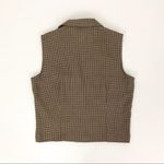 Vintage Houndstooth Patterned Vest | Size S Tan Photo 7