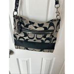 Coach  CROSSBODY PURSE ~ Signature Stripe black and tan Photo 4
