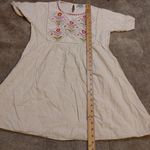 Magic  Size Small S Linen Cotton Embroidered Dress Floral Flower Boho Indie Short Photo 3