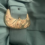 Vintage Rabbit Rabbit Rabbit Teal Pant Jumpsuit With Belt Green Size 10 Photo 2