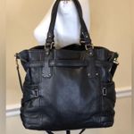 Michael Kors Gansevoort Black Tumbled Leather Shoulder Bag Crossbody Totei Photo 8