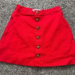 American Apparel  Button Down red Jean mini Skirt Photo 0