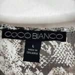 Coco Bianco Cream/Brown Snakeskin Print Waist Tied Caftan Cover Photo 7
