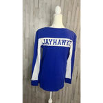Rivalry Threads NWT Kansas Jayhawks Women's Long Sleeve Blue T-Shirt Size Small Team Logo Photo 2
