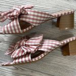 Olivia Miller  Pink Gingham Bow Mules Photo 0