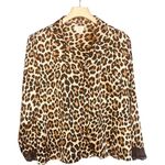 Kate Spade  New York Leopard Print Button Down Blouse Top Shirt Photo 0