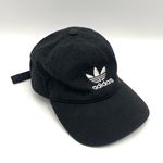 Adidas Baseball Hat Black White Embroidered Logo Adjustable Strap Cotton O/S Photo 0