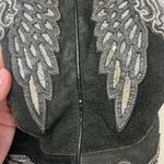 Corral  boots western sz7.5 cowboy silver gray suede crystal winged pull on Photo 6