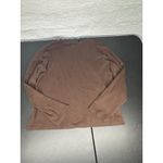 Lauren Ralph Lauren Women' Size Large 100% Cotton Long Sleeve Solid Brown Blouse Photo 10