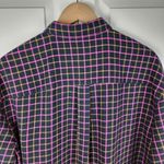 Madewell  Button Up Plaid Flannel Shirt Boxy Loose Fit Crop Top Blouse Size M Photo 8