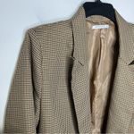 Staccato  houndstooth open blazer tan brown multi colored women’s‎ size small Photo 2