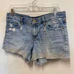 Lucky Brand  The Cutoff Embroidered Light Denim Shorts size 8/29 Photo 0