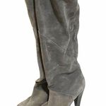 Michael Kors Michael Size 6.5 Grey Suede Leather Knee High Slouch Boots Photo 2