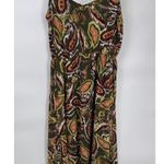 Earthbound Trading High Low Dress Womens Medium Green Paisley Hippie Boho Photo 7