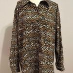 Vintage Denim & Co. Cheetah Print Shacket Brown Size XL Photo 0
