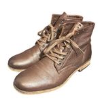 Frye  Tyler Lace‎ Up Combat Boot Dark Brown Women’s Size 10 Combat Leather Shoes Photo 0