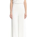 Love by Design LOVE X DESIGN Jumpsuit Womens Size M White One Shoulder Wide Leg Draped Top Photo 0
